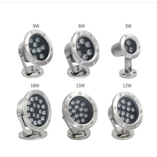 Đèn LED âm nước 9w (chiếu pha) đổi màu