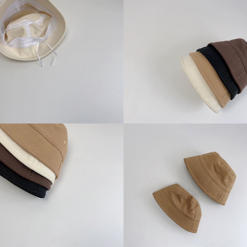 MNGRL Mũ Bucket Chống Nắng Thoáng Khí Thoải Mái Thời Trang Sắc Đa Dạng Cho Bé Trai Bé Gái