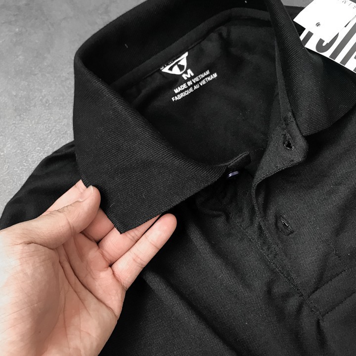 [GIẢM GIÁ SỐC] Áo Thun Nam Ngắn Tay Cổ Bẻ T-Simple (Đen) [NUTTY], Áo Polo Nam Trơn Có Cổ, Cao Cấp | BigBuy360 - bigbuy360.vn