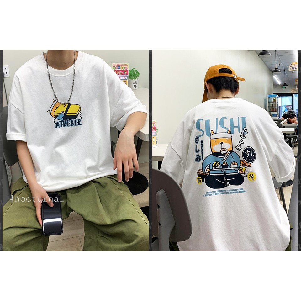 Áo Thun Tay Lỡ Nocturnal Sushiba Phông Nam Nữ Cặp Đôi  Unisex Dạo Phố Sài Gòn Ulzzang 2021 (3 Màu Xanh, Cam, Trắng) | BigBuy360 - bigbuy360.vn