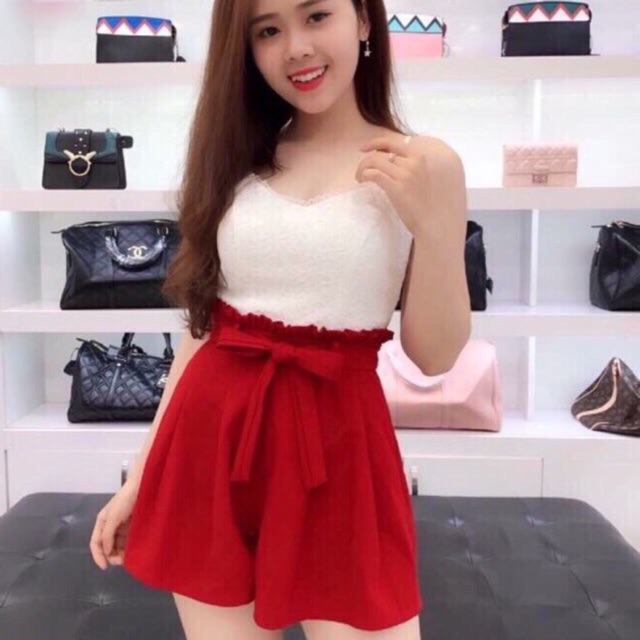 Jumpsuit ren phối tuyết mưa cao cấp ( ms :J06)