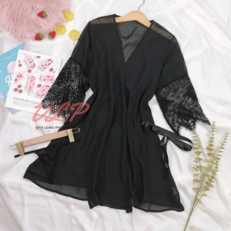 [BIGSIZE_70KG]_DN19_Áo choàng lụa mỏng phối ren | BigBuy360 - bigbuy360.vn