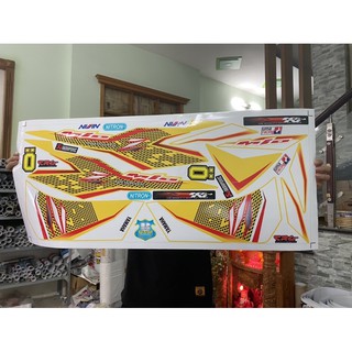 Ten rời xe Mio ultimo dán xe vàng