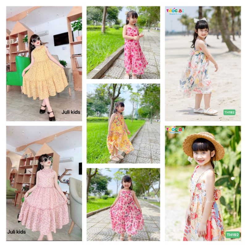 ĐẦM VÁY BÉ GÁI VOAN TƠ NHẬP SIZE ĐẠI HAIVANCO BÉ GÁI cho bé từ 12 đến 37 kg mềm mại và thoáng mát đi học đi chơi đều đẹp