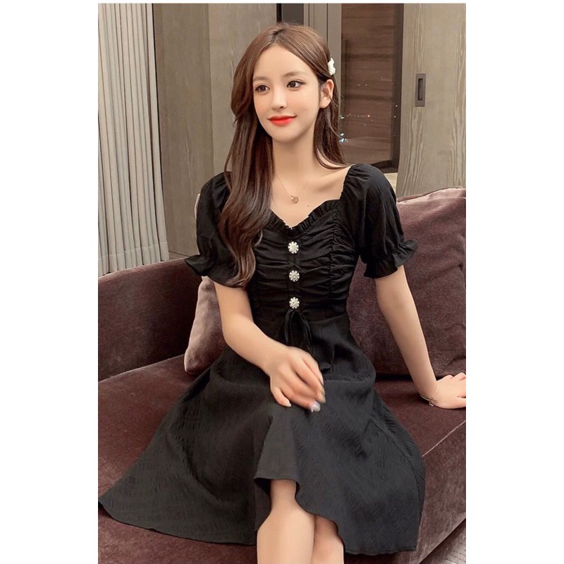 ĐẦM RÚT NGỰC 3 CÚC- MIN DRESS T186 | BigBuy360 - bigbuy360.vn