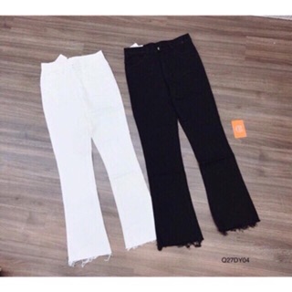 Quần ống loe chất liệu kaki