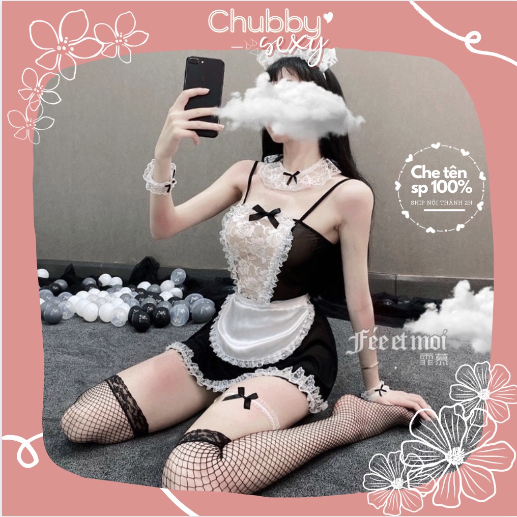 Cosplay Osin Sexy -[ Xả Hàng Cosplay ] Đồ Lót Nữ Cosplay Cô giúp việc - Đồ Ngủ Sexy - CPL001 - Chubby.sexy