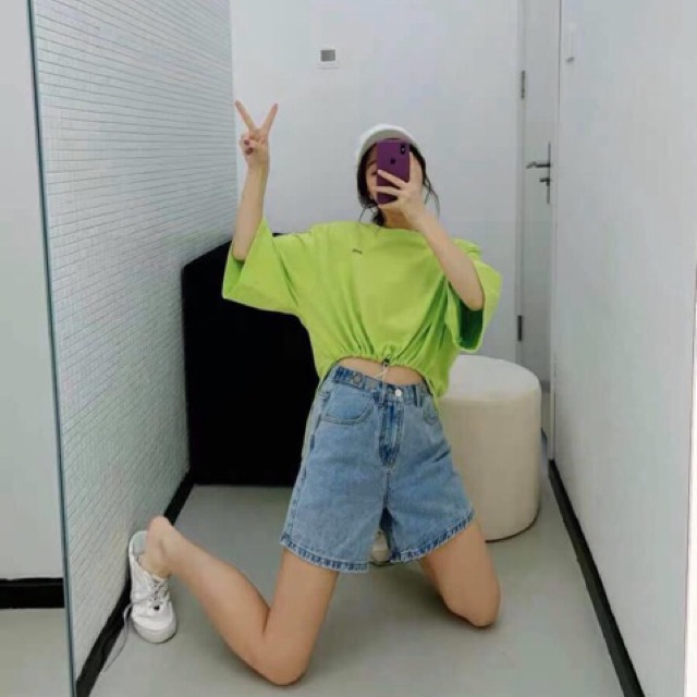 Quần short ngố ống rộng Style ulzzang ( kèm video)