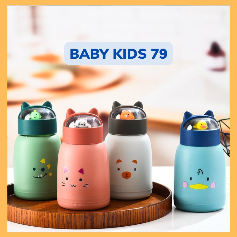 Bình nước nhựa lõi thủy tinh siêu đáng yêu cho bé