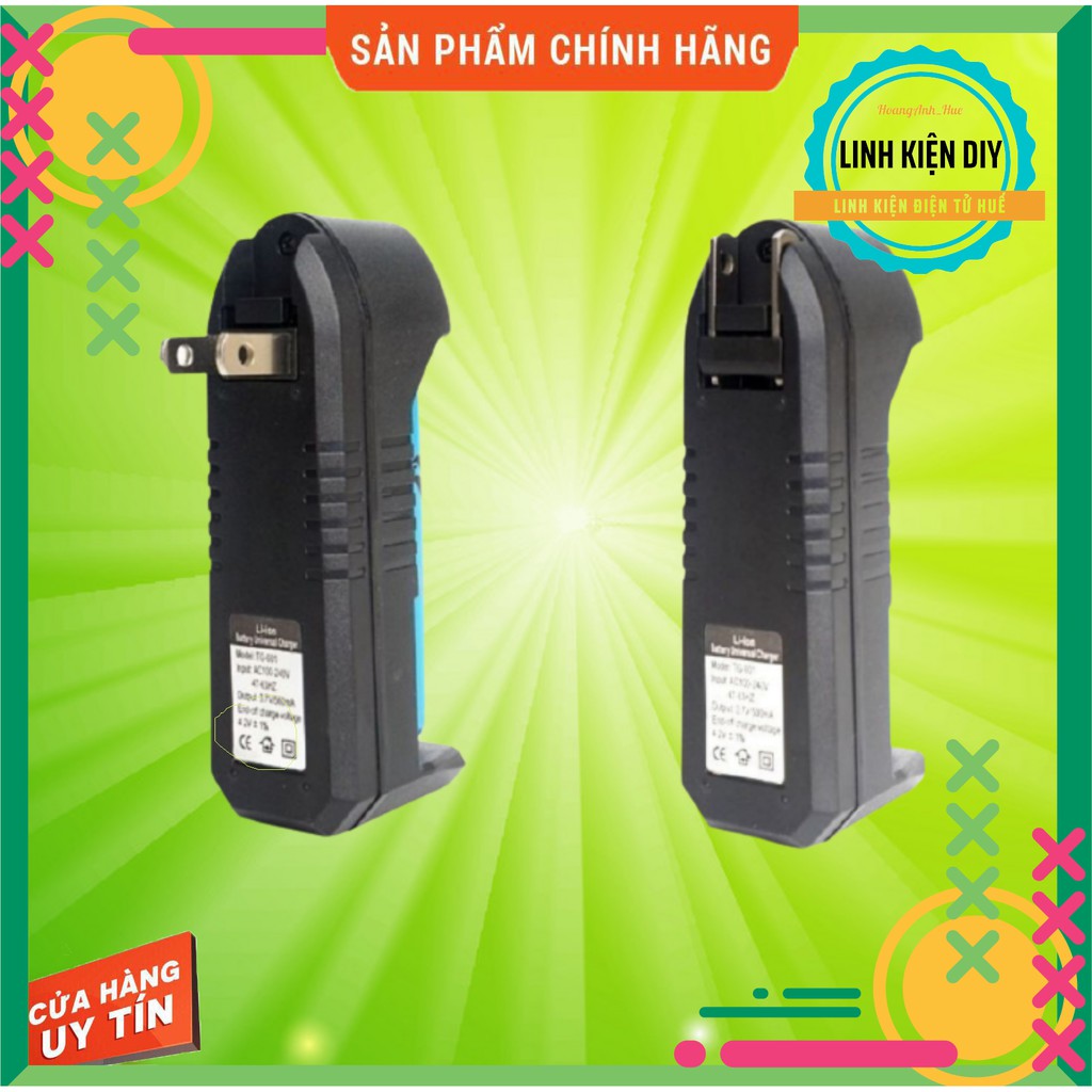 Sạc pin 18650 1 cell Ultrafire Tự ngắt khi đầy dùng được cho pin 18650 và các loại pin lithium