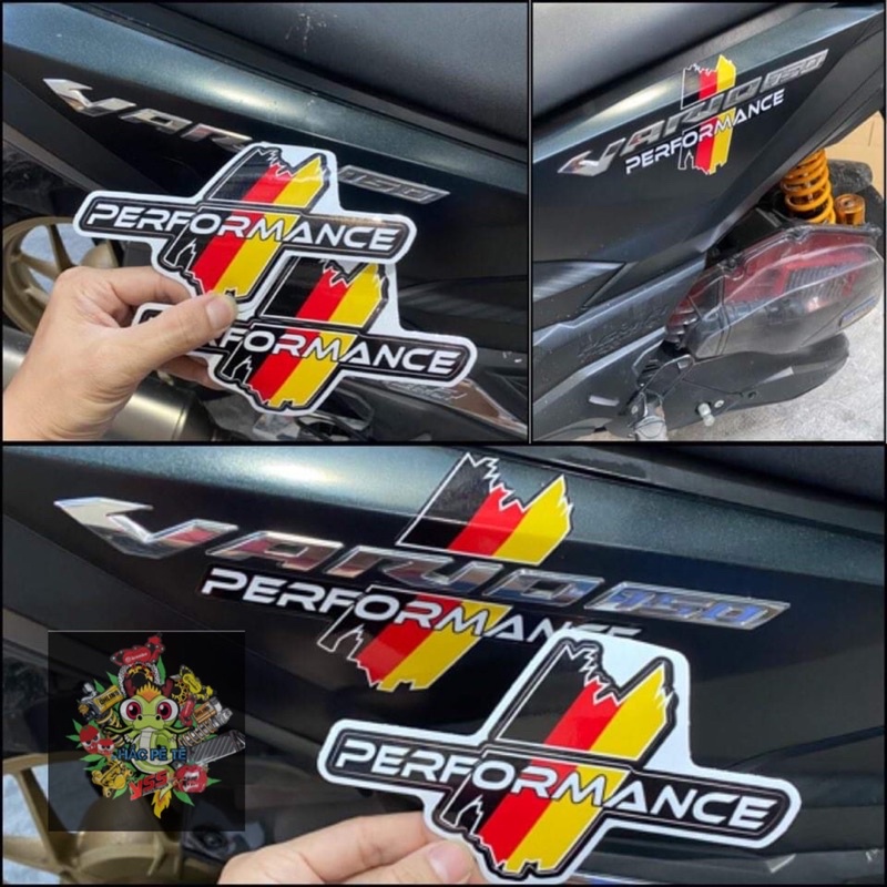 Tem Performance ITALY / AMG / ĐỨC / PHÁP decal pvc cao cấp SHIN LUNG công nghệ in Nhật Bản chống thấm dán xe hơi, xe máy