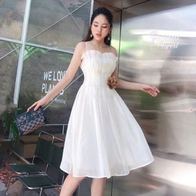 Đầm xoè cúp xếp ly bo beo con kiến siêu xinh TRIPBLE T DRESS -size M/L -MS188V