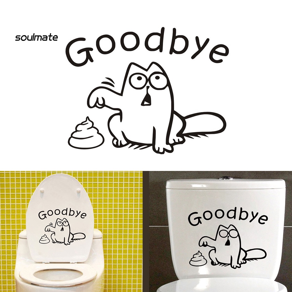 Decal dán tường Họa Tiết Chữ Goodbye Dùng Trang Trí Phòng Tắm