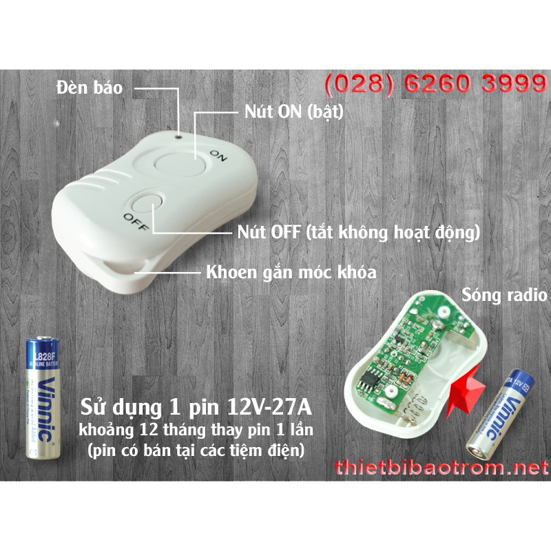 Thiết Bị Báo Động Chống Trộm Hồng Ngoại Dùng Pin KM-X20