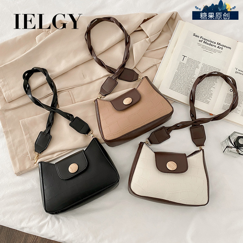 IELGY Túi da PU đeo chéo thời trang cho nữ