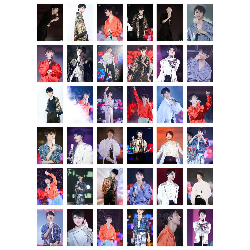 Lomo card 72 ảnh thành viên TFBOYS - Vương Tuấn Khải concert 6 năm The Fever