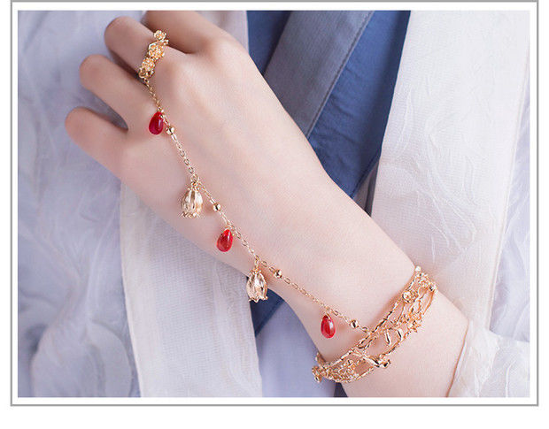 Antique Ring Bracelet
Bell Ring Bracelet
Hanfu handwear
Open Bracelet
Chinese style
Gong Ling gift
Court ornaments
Retro Ring Bracelet | BigBuy360 - bigbuy360.vn