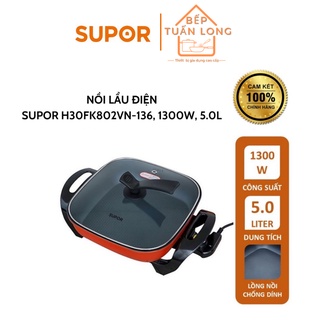 Nồi lẩu điện supor h30fk802vn, dung tích 5l hàng chính hãng bảo hành 1 năm