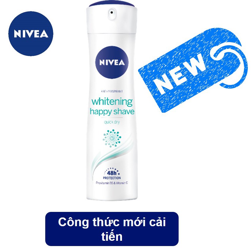 Xịt ngăn mùi Nivea trắng mịn làm dịu da 150ml - 82264 (bao bì mới)