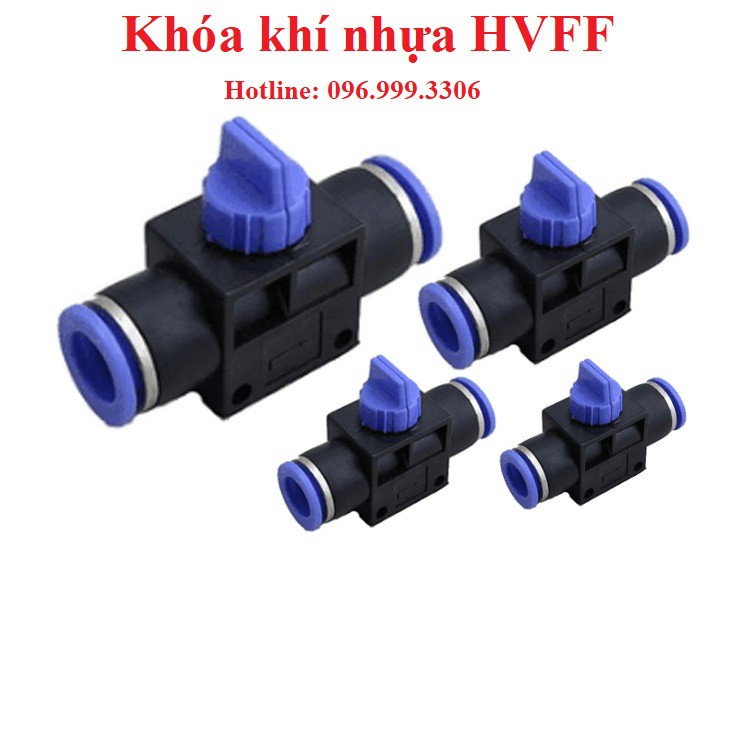 Van khóa khí nhựa HVFF khí nén, phun sương hai đầu ống đầy đủ kích thước giá sỉ