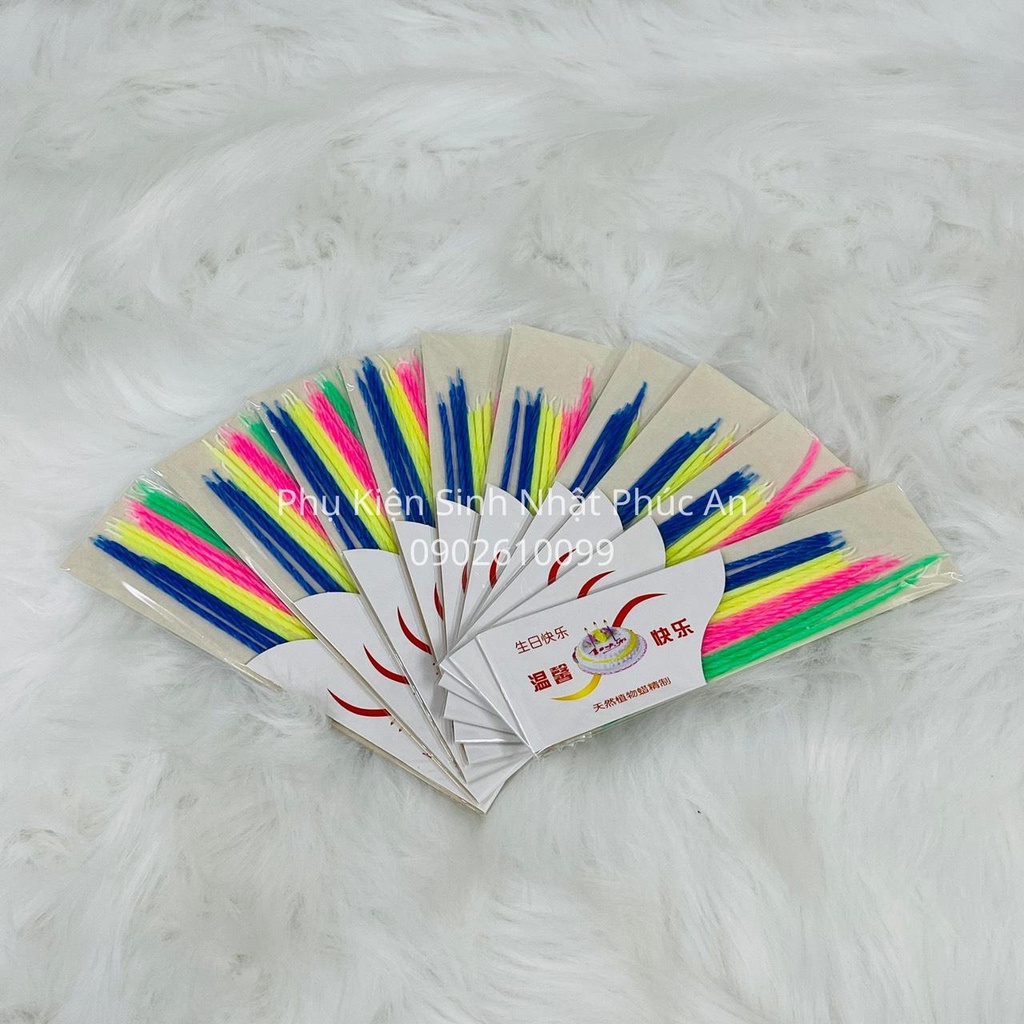 Nến chân dài ( 1 hộp 45 lốc ) trang trí bánh kem sinh nhật happy birthday