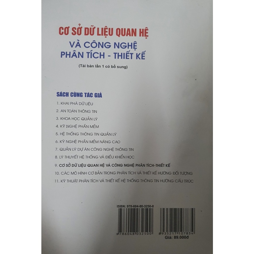 Sách - Cơ sở dữ liệu quan hệ và công nghệ phân tích thiết kế