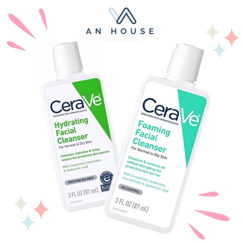 Sữa rửa mặt CeraVe cực kì an toàn và dịu nhẹ 87ml