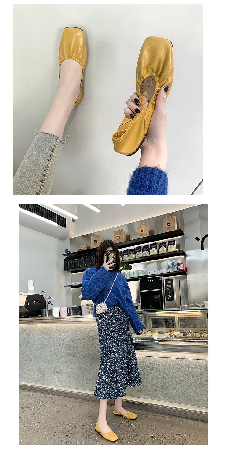 [ Mã 66CBSALE giảm 30K đơn 200K] Giày Búp Bê Nữ Mũi Vuông Thời Trang Xinh Xắn | BigBuy360 - bigbuy360.vn