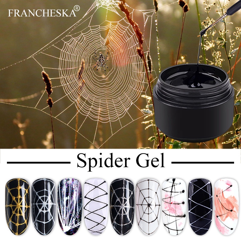 Francheska Sơn Móng Tay Spider Gel Căng Vẽ Keo Siêu Mạnh Mẽ Stretch Nhật Bản Vẽ Keo Sơn Keo Móng Tay Móng Tay Nghệ Thuật Nhanh Chóng giao hàng