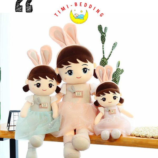 Gấu bông búp bê bella tai thỏ dễ thương sang trọng cho bé - Timibedding