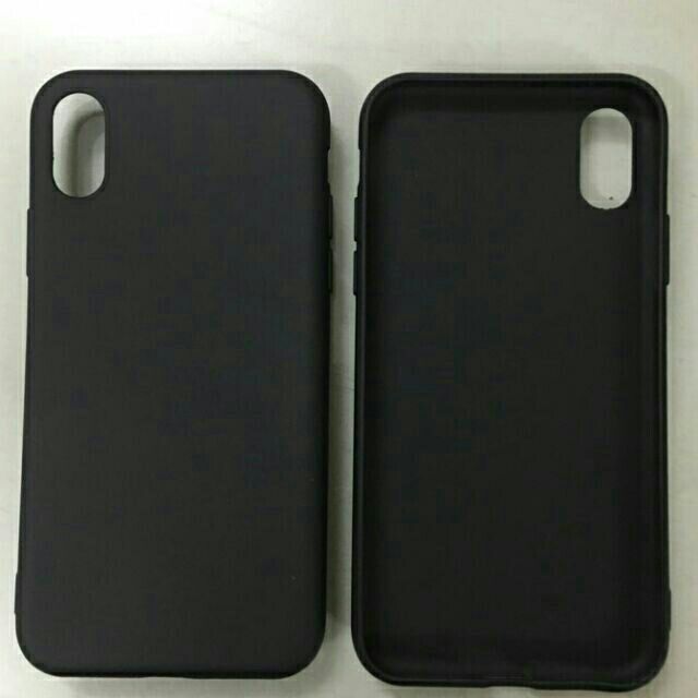 Ốp dẻo silicon cho IPhone X nhung mịn - Đen