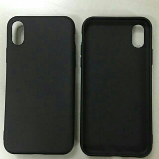 Ốp dẻo silicon cho IPhone X nhung mịn - Đen