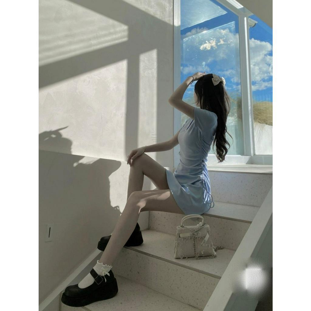 Váy polo nữ ngắn tay,Váy polo nữ cotton co giãn 2 chiều chiết eo hack dáng dự tiệc phong cách sexy mặc đi chơi siêu xinh