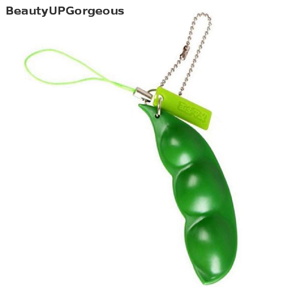 Móc Khóa Hạt Đậu Nành Bóp Giảm Căng Thẳng Bằng Cao Su Tốt lắm.