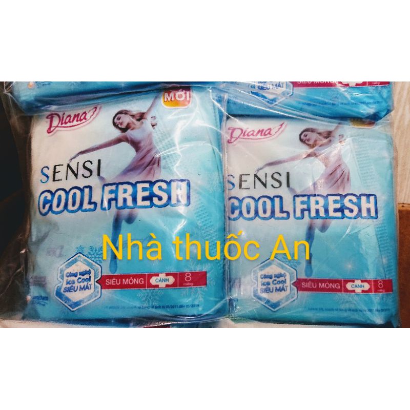 Băng vệ sinh diana sensi cool fresh siêu mỏng cánh