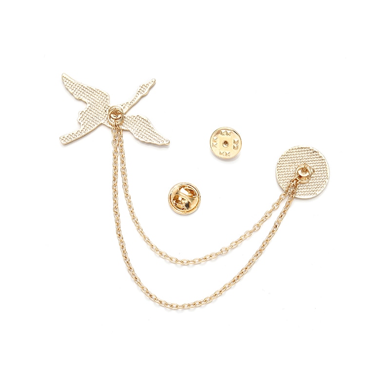 Ghim cài áo QIHE JEWELRY hình chim hạc+sóng biển+mặt trời tráng men thời trang cổ điển