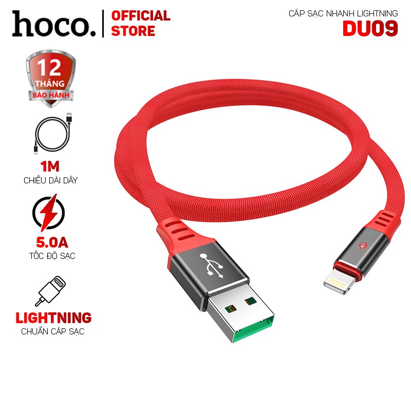 CÁP SẠC LIGHTNING HOCO DU09