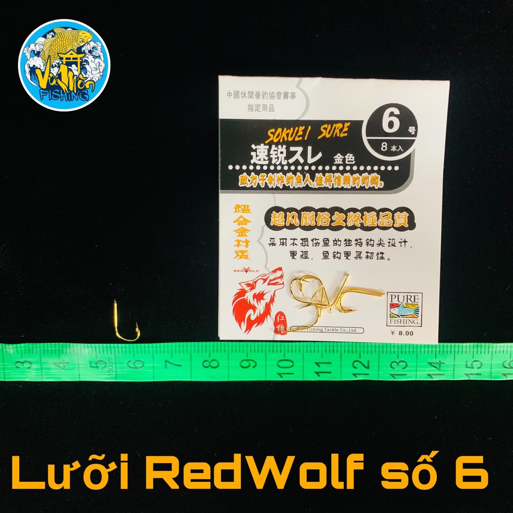 Lưỡi Câu Cá Không Ngạnh Công Nghệ Mới Siêu Đẹp RedWolf - Vũ Môn Fishing