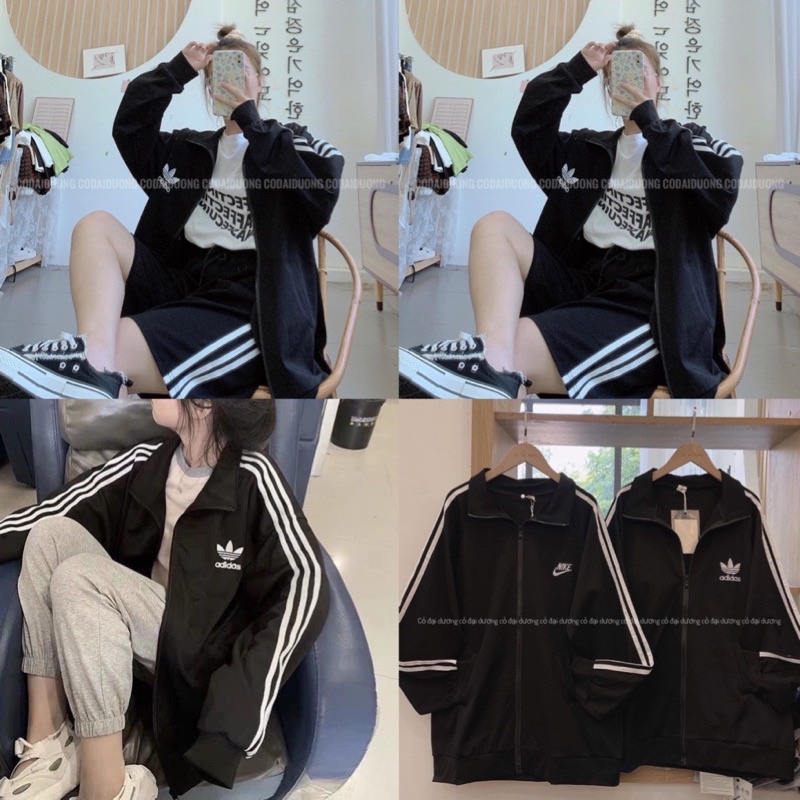 Áo Khoác Nam Nữ Thể Thao Ulzzang 3 Sọc Tay Hót Hit🌸 Áo Sweater Hoodie Nỉ Bông Kiểu Dáng Thể Thao Form Rộng Unisex | BigBuy360 - bigbuy360.vn