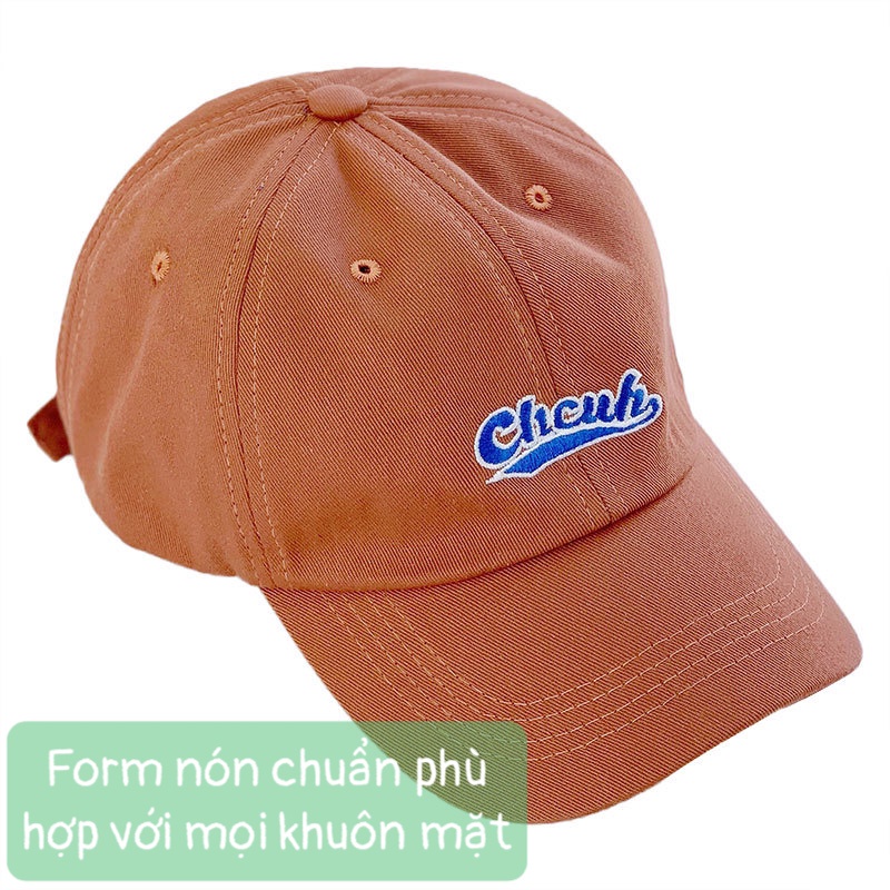 Mũ lưỡi trai nam nữ, nón kết lưỡi trai thêu chữ Chcuh form unisex phong cách Ulzzang Hàn Quốc cá tính năng động NCHCUH