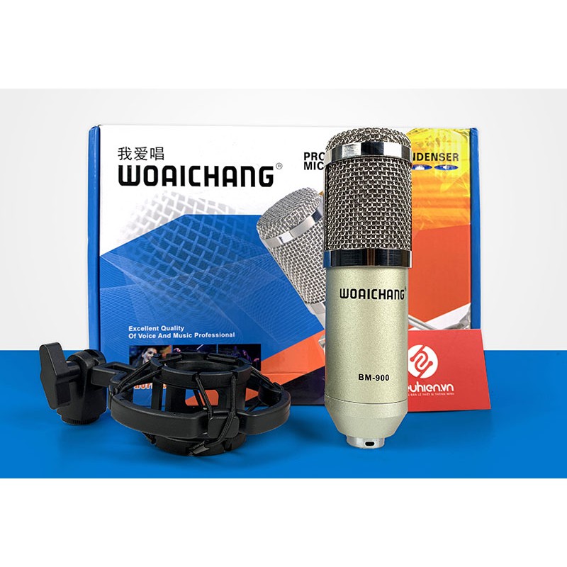 [Kèm Video] Micro thu âm Woaichang chính hãng BM900 - hát karaoke, thu âm, livetream fb, live shopee,. giá siêu rẻ