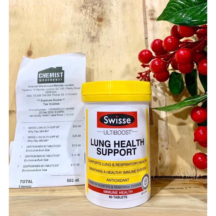 Date 2025  Thải Độc Phổi Swisse Lung Health Support 90 viên