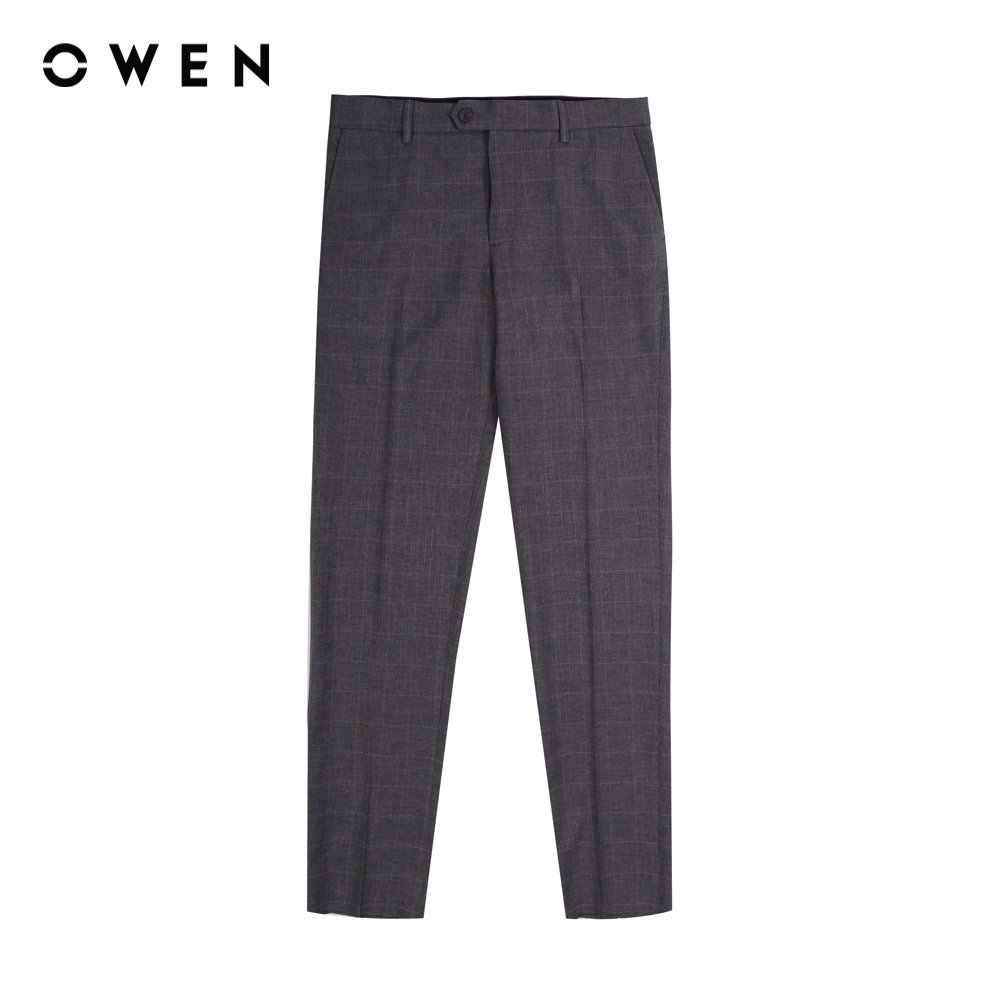 OWEN - Quần tây Slim Fit Ghi Nano - QS23496