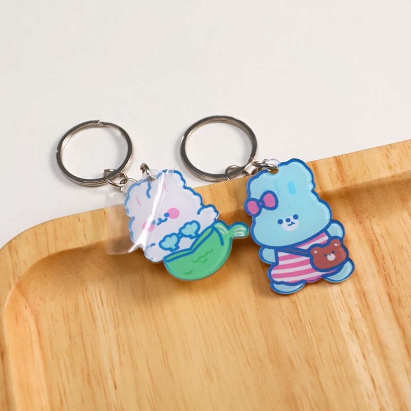 [Có sẵn] MÓC KHÓA THỎ CHẤT LIỆU SILICON NHỎ GỌN DỄ THƯƠNG - DÀNH CHO MỌI LỨA TUỔI