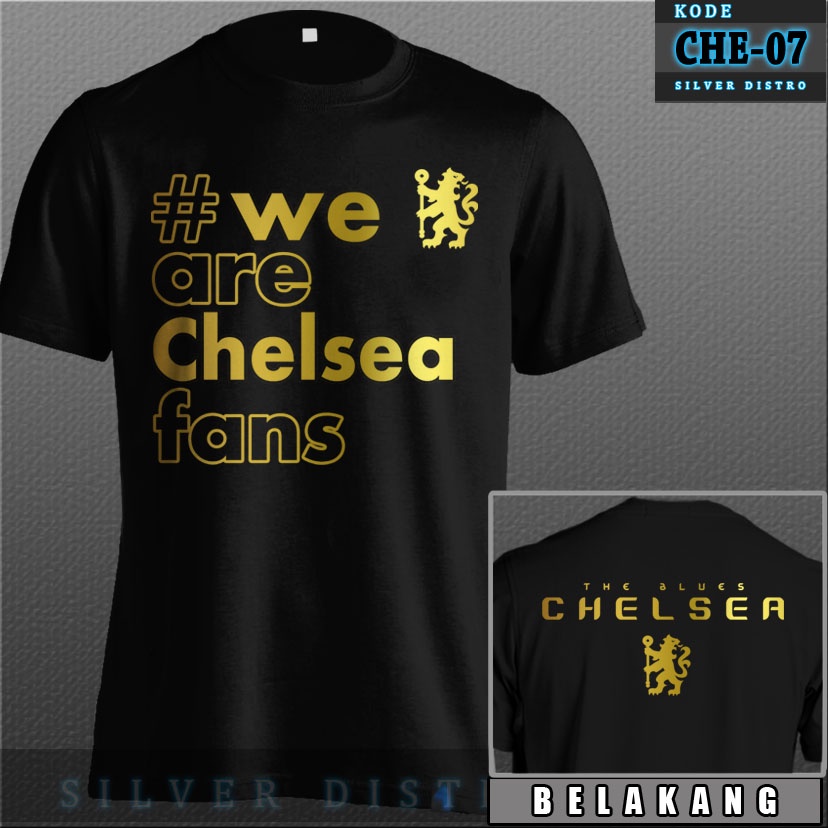 Áo Thun Chelsea CHE-07 We Are Fan Màu Đen Mới Nhất