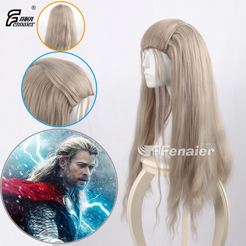 Bộ Tóc Giả Dài Xoăn Hóa Trang Nhân Vật Thor Trong Phim The Avengers 2