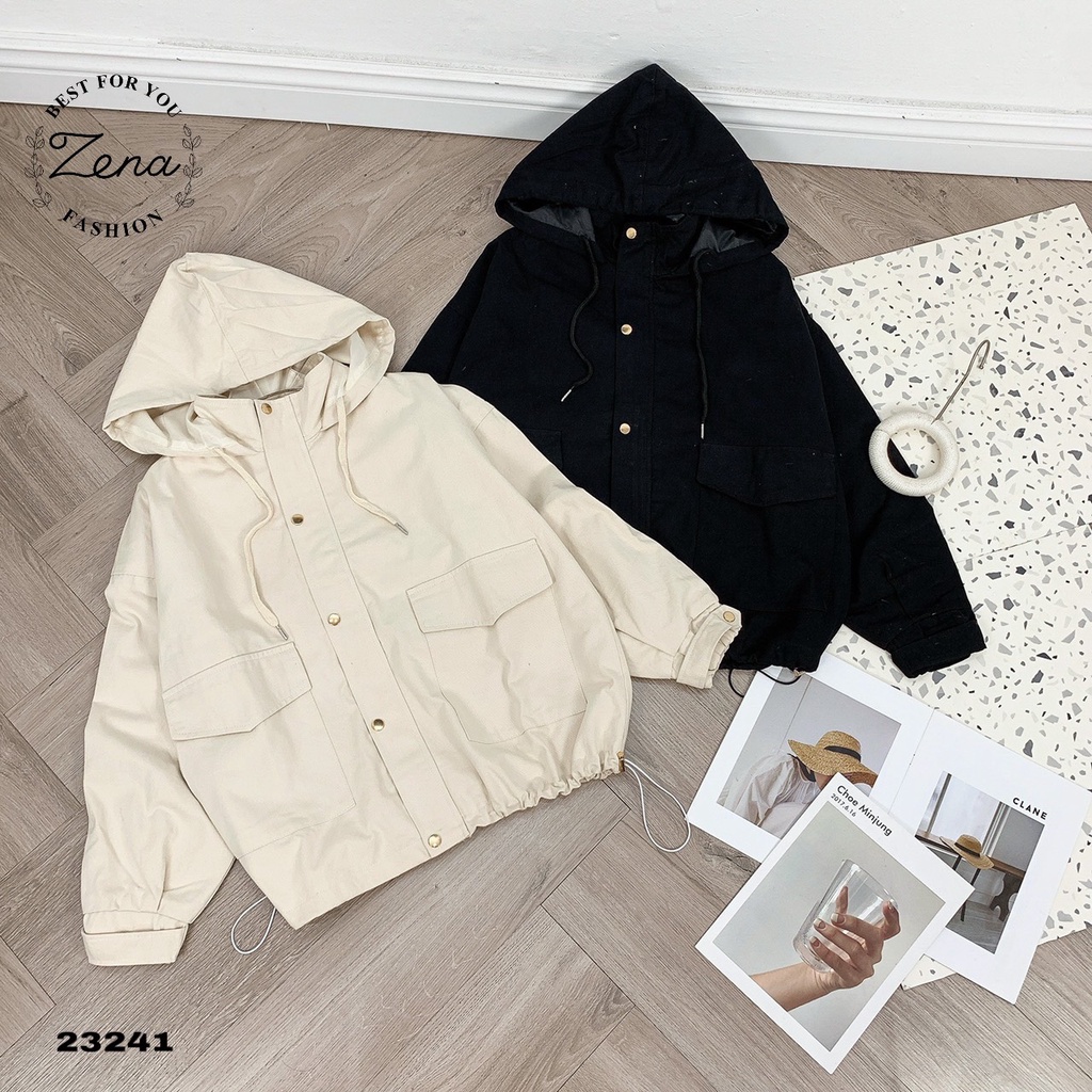 23241	KH23241-Khoác kaki 2 túi nắp to cúc vàng TK