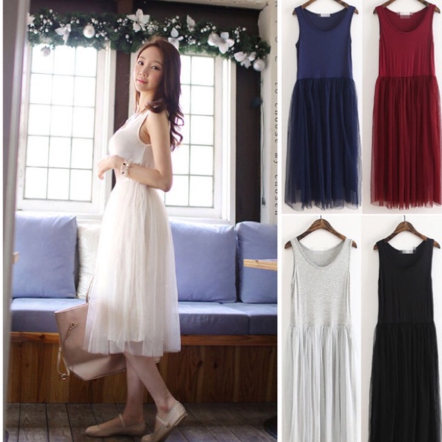 Maxi phối voan siêu nữ tính 