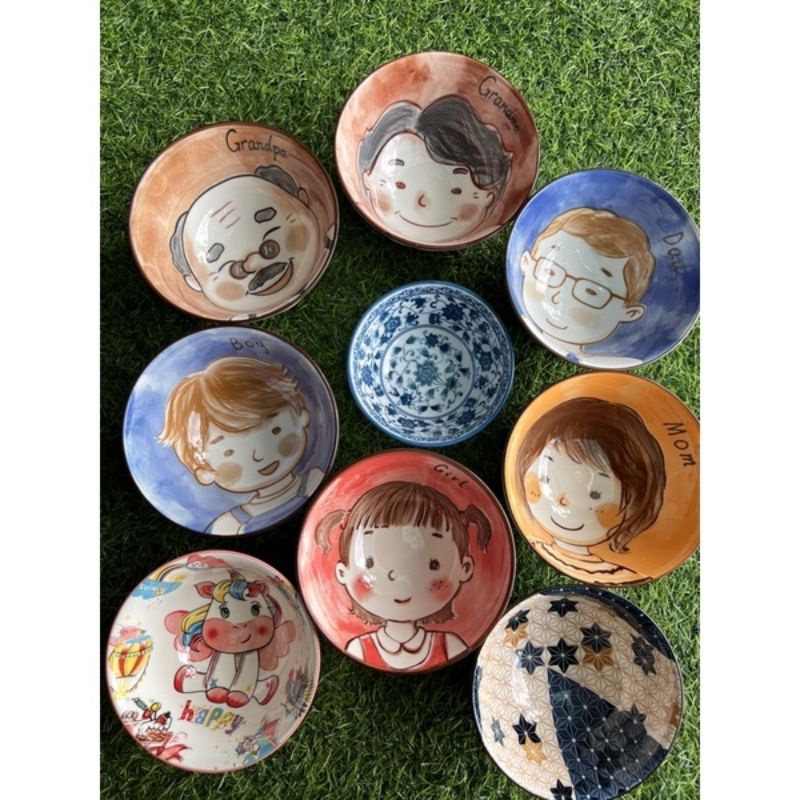 Bộ Chén Bát Ăn Cơm Gia Đình-Gốm Sứ Decor  Dành Cho Cả Nhà Siêu Cute