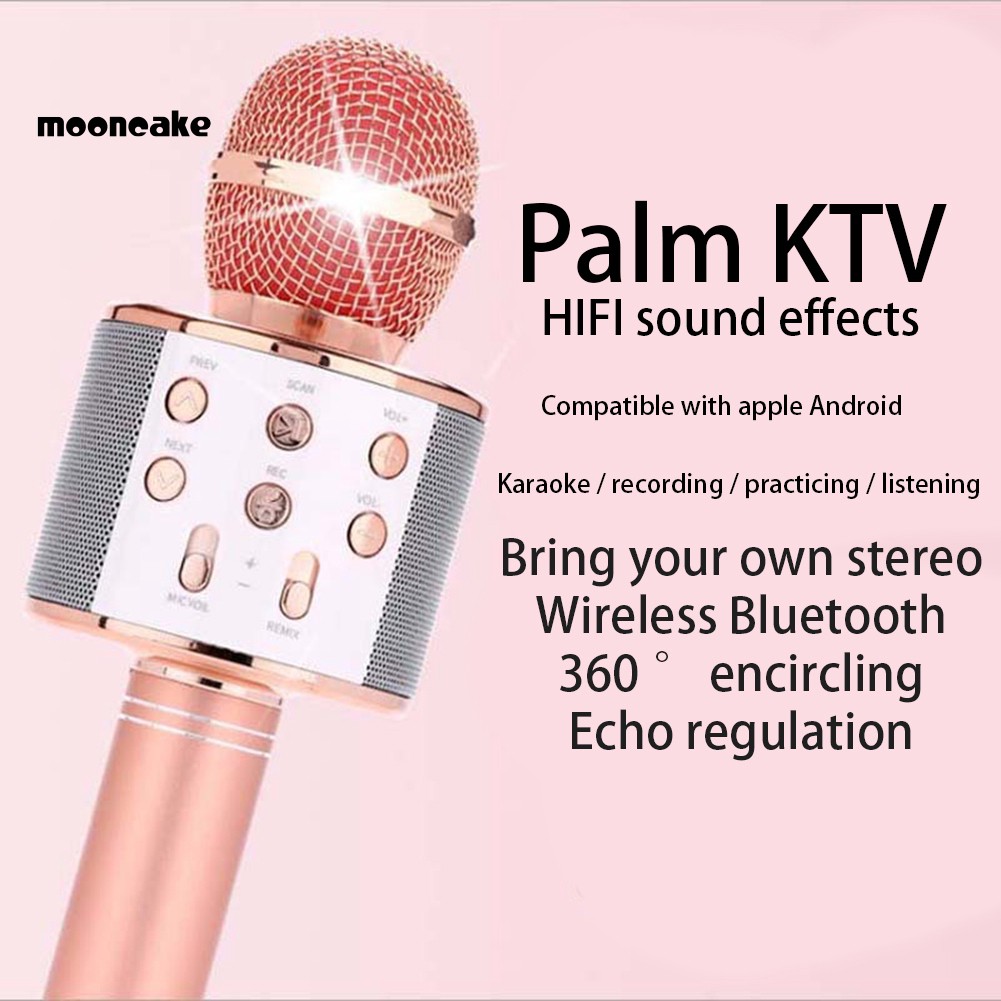 Micro Bluetooth Không Dây Hát Karaoke Tích Hợp Loa / Điện Thoại Tiện Dụng